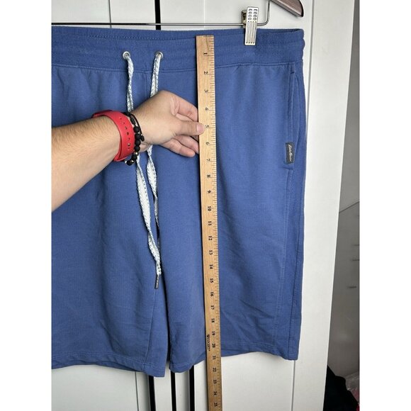 Eddie Bauer Men’s Sweat Shorts Elastic Waist Drawstring Lightweight‎ Blue Large - Picture 2 of 10